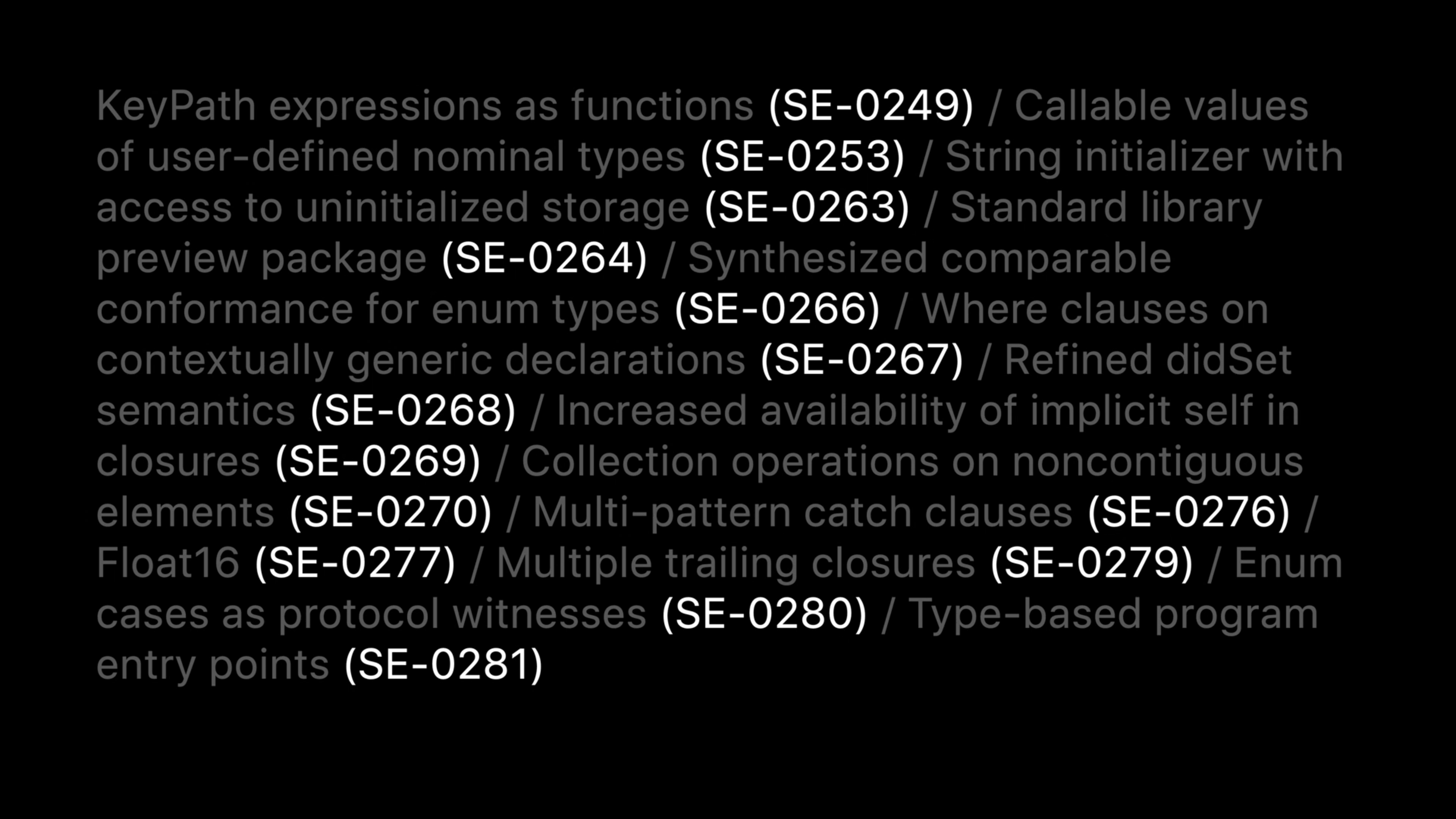 Swift 5.3 SE numbers