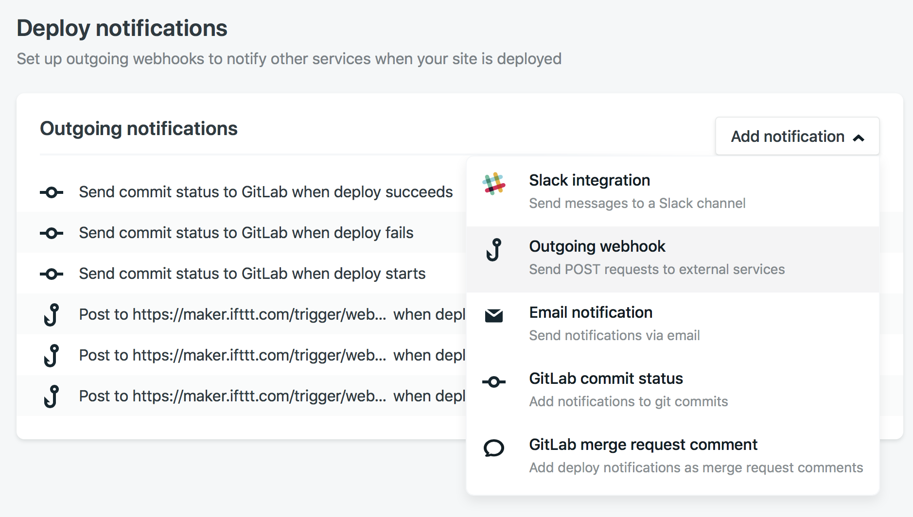 Netlify deploy settings