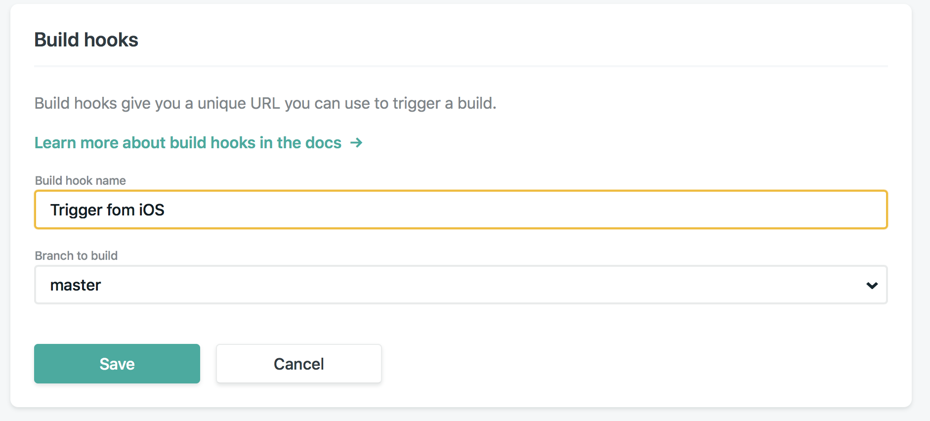 Netlify new trigger