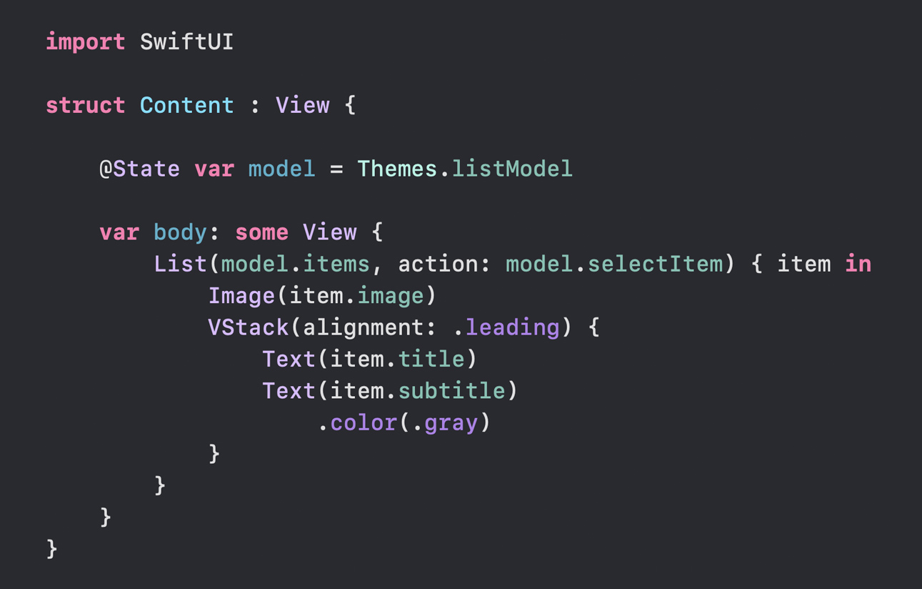 SwiftUI example